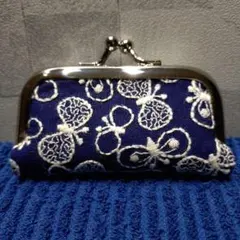 素敵な刺繍蝶々♥印鑑.コインケース