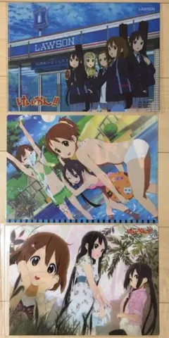 けいおん クリアファイル まとめ 3枚 ローソン 京アニ