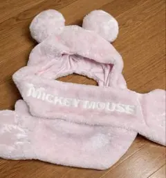 ミッキーマウス 耳付きピンクファンキャップ