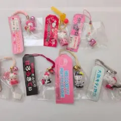 ハローキティ 根付け ストラップ 関西地方7個