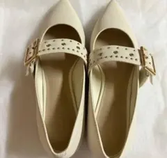 チャールズ&キース スタッズメリージェーン バレリーナフラット