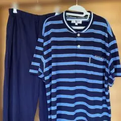 SCOTCH BOSS メンズ パジャマ 上下セット ネイビー ボーダー L