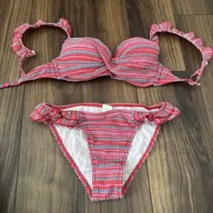 チェック柄フリルセパレート水着のサムネイル