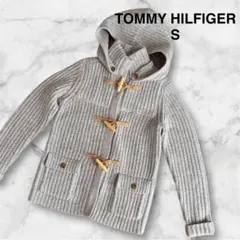 美品‼️TOMMY HILFIGER フード付きニットセーター S グレー