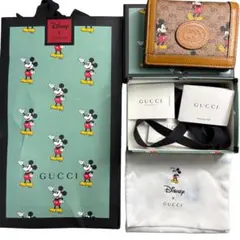 GUCCI Disney ミッキー GG コンパクト財布 専用箱・袋付のサムネイル