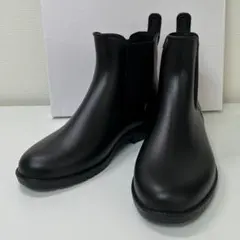 ★希少な完全防水！★【新品】サイドゴアレインブーツ：黒LL（24～24.5cm）