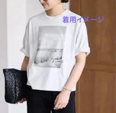 【FRAMeWORK】PHOTO T-SHIRT　グレーBのサムネイル