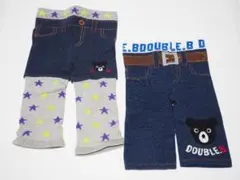 ミキハウスダブルビー　デニム風レギンス 100