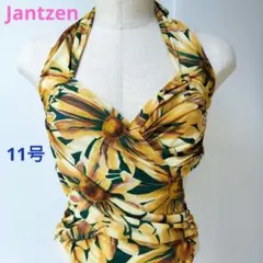 Jantzen ひまわり柄 ホルターネック ワンピース水着 11号のサムネイル