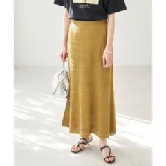 Rope Picnic レース編みフレアスカート 38