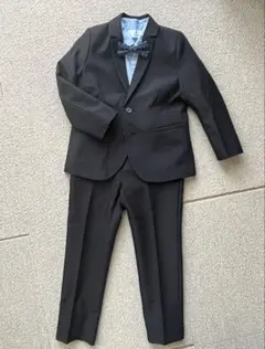 H&M 3-piece set 110 jacket, suit pants, short sleeve shirt & bow tie