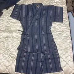 ストライプ柄 甚平 上下2枚セット