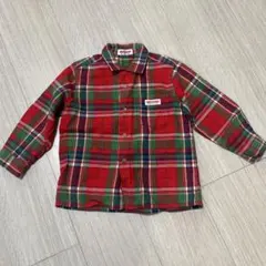miki house 赤・緑・青 チェックシャツ T100-854