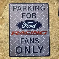 Ford Racing 駐車サインブリキ看板のサムネイル