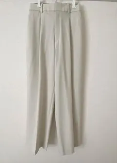 UNIQLO タックワイドパンツ S ナチュラル