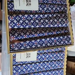 花柄座布団カバー 青色×5まい