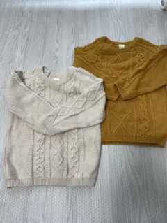 H&M ケーブルニット　コットン100% キッズ　アイボリーのみ