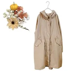 【4】 ハッシュアッシュ モッズコート スプリングコート フード ドロスト 羽織