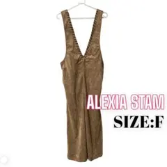 ⭐️A77⭐️ ALEXIASTAM ♥ ステッチ スエード ワイド サロペットのサムネイル