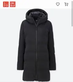 美品！ ユニクロ シームレスダウンショートコート ネイビー Sサイズ