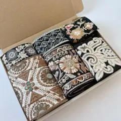 インド刺繍リボン　布素材　オール50cm