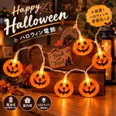ハロウィン 電飾 3m かぼちゃ型 ライト ガーランド イルミネーション