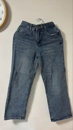 ラインストーン付き デニムパンツ ジーンズ