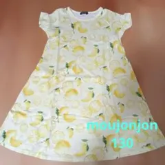 moujonjon 130 レモン柄 半袖ワンピースのサムネイル