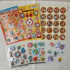 ①妖怪ウォッチ　キャラクターシール まとめ売り　立体　ぷっくり　キラキラ