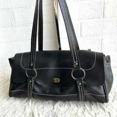 y2k 00s archive leather one shoulder bag