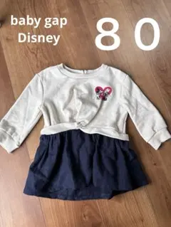 baby GAP ミッキーミニープリントワンピース 12-18ヶ月