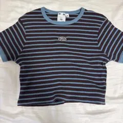 X-girl ボーダー リブ Tシャツ 半袖 M