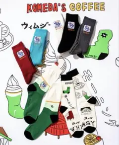 WHIMSY SOCKS × コメダ珈琲店 コラボ ソックス クリームソーダ