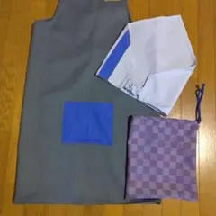 新品　140〜160キッズエプロン&三角巾