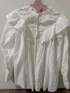 SNIDEL フリル付きホワイトシャツ ONE SIZE