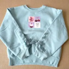 ジェニィ　リボン付き 裏起毛トレーナー 130cm