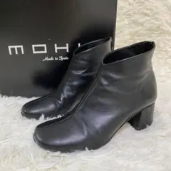 【箱付き美品】MOHI モヒ レザーショートブーツ バックジップ ブーティ 36