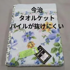 今治タオルケット　綿マイヤーケット　シングルブルー