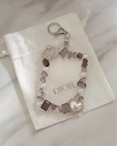 トレカケース デコ キーホルダー ハート ボルドー系 王冠