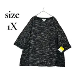 海外古着⭐️希少LIZ CLAIBORNE 【1X】五分袖ニット