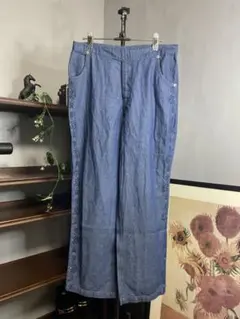 L*u様 American Sweetheart コットン　青パンツ　ゴム　刺繍