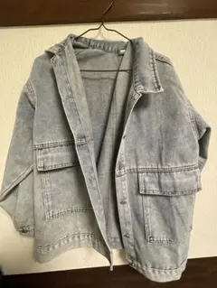 ライトブルー デニムジャケット オーバーサイズ