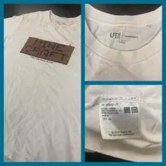 TS10018 ユニクロ UNIQLO Tシャツ sizeM ホワイト 古着