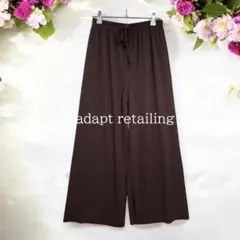 adapt retailingアダプトリテイリング　プリーツワイドパンツ　茶色