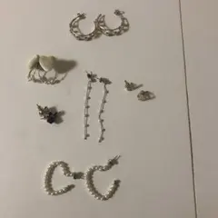 パールピアス他6点セット