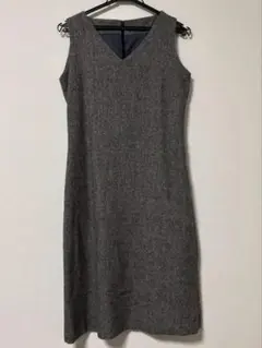 ノースリーブ Vネック ワンピース