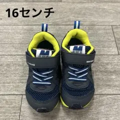 中古　ミキハウス ネイビー/イエロー キッズシューズ