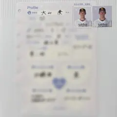大山凌 福岡ソフトバンクホークス プロフィールシート シークレット