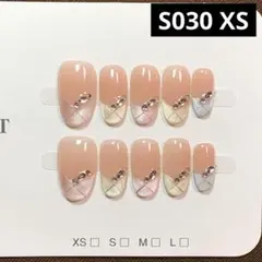 【年末セール】現品ネイルチップ　ショートオーバル　マグネットツヤストーンちゅるん