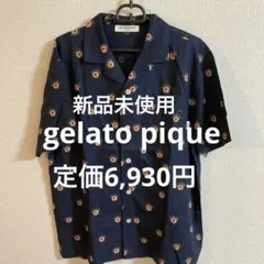 GELATO PIQUE ドーナツ柄 半袖シャツ ネイビーのサムネイル